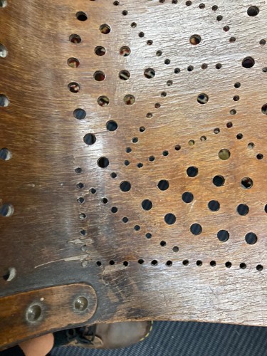 Lot 490 - A pair of Moorish style bent wood and brass...