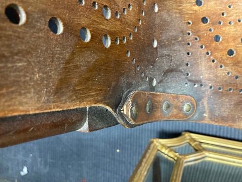 Lot 490 - A pair of Moorish style bent wood and brass...