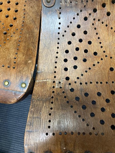 Lot 490 - A pair of Moorish style bent wood and brass...