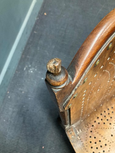 Lot 490 - A pair of Moorish style bent wood and brass...
