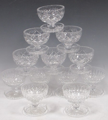 Lot 65 - A collection of cut glass sundae glasses (12)
