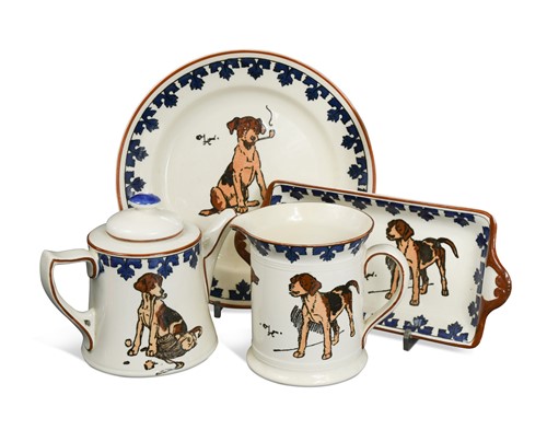 Lot 29 - Cecil Aldin for Royal Doulton, a collection of wares from the 'Aldin's Dogs' series