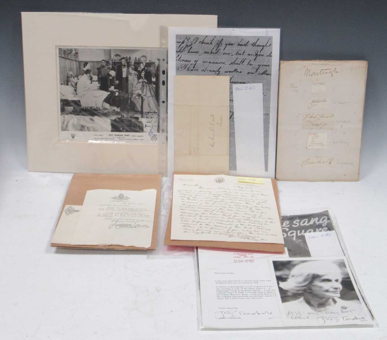Lot 146 - A collection of fifty-three autographs,...