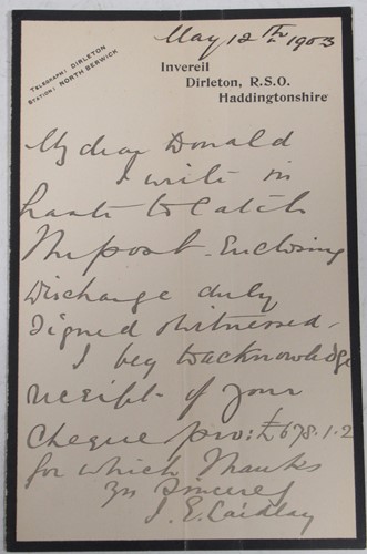 Lot 147 - Important golfing autograph: single page...