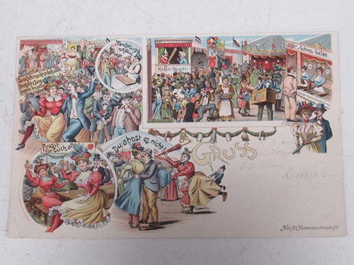 Lot 149 - Scarce large format, undivided back German...