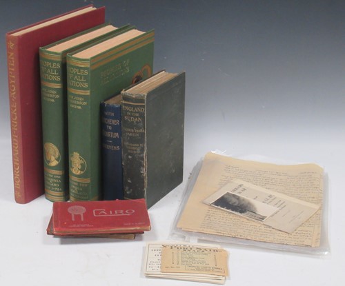 Lot 162 - Box of books, ephemera and postcards relating...