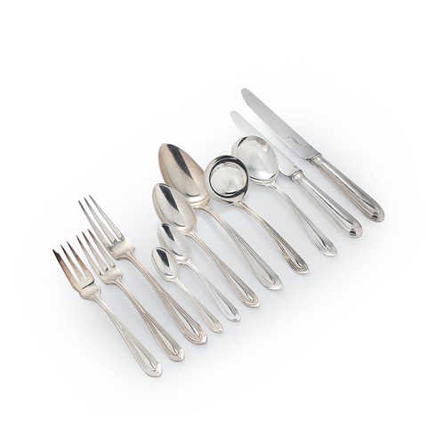Lot 565 - A 71-piece set of Elizabeth II silver cutlery and flatware