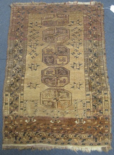 Lot 505 - A small hand-knotted Afghan rug, circa 1930,...
