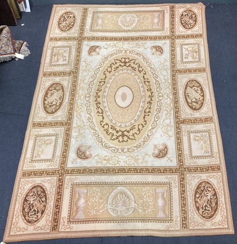 Lot 567 - A French Aubusson floor covering, 327 x 234cm