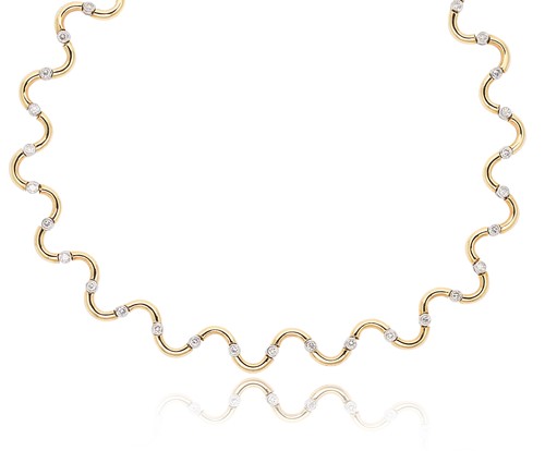 Lot 166 - A modern diamond necklace