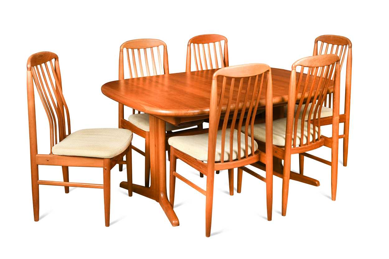Lot 303 - Benny Linden, a Danish teak extending dining table and six chairs
