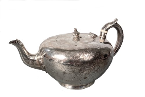 Lot 506 - A Victorian silver bachelor's teapot
