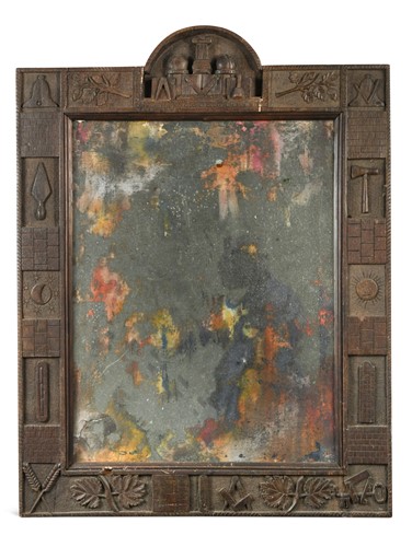 Lot 805 - A Masonic mirror, late 19th century