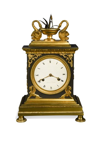 Lot 671 - An Empire ormolu mantel clock signed Dubuc Le Jeune, early 19th century