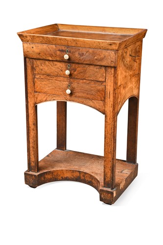 Lot 714 - A Biedermeier walnut night table, 19th century