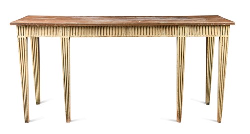 Lot 744 - A Continental painted pine serving table, 19th century