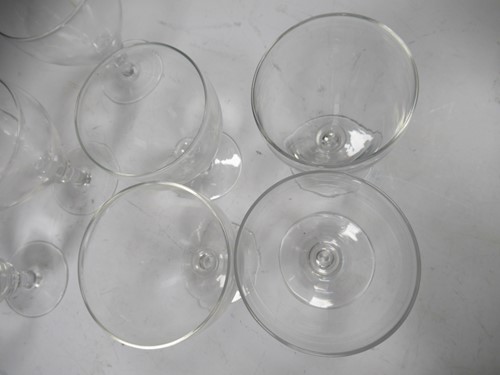 Lot 12 - Set of seven 19th century wine glasses and one...