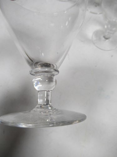 Lot 12 - Set of seven 19th century wine glasses and one...