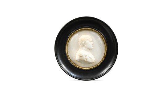 Lot 207 - A pair of plaster relief roundels of Napoleon and Chopin, 19th century