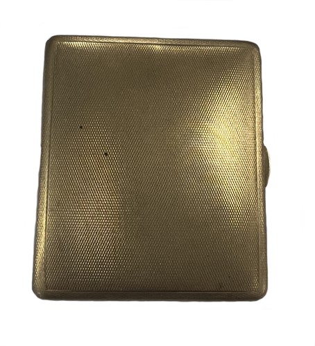 Lot 416 - A George V 9ct gold pocket cigarette case