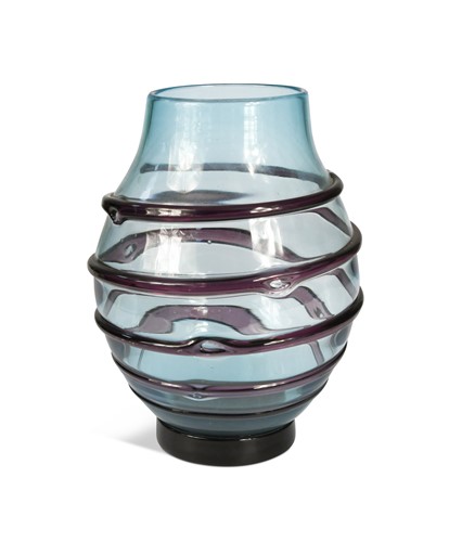 Lot 8 - James Hogan for Powell & Sons at Whitefriars, a baluster glass vase, circa 1930