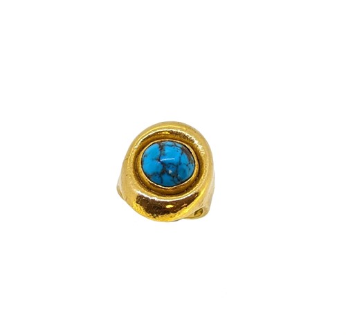 Lot 116 - A modern turquoise dress ring