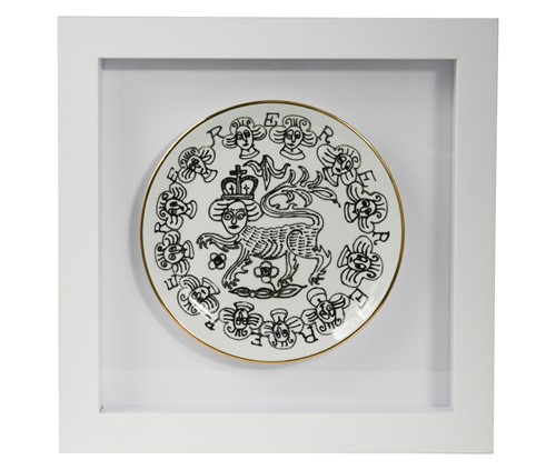 Lot 42 - Sir Grayson Perry CBE, RA (1960-), a framed Lion Queen plate