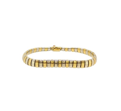 Lot 247 - A two colour bracelet