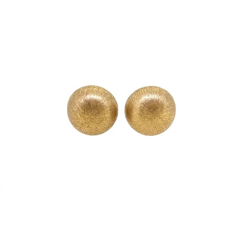Lot 208 - A pair of domed ear clips