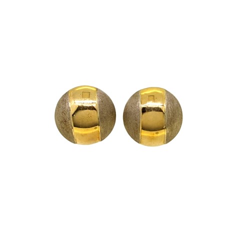 Lot 207 - A pair of circular ear clips