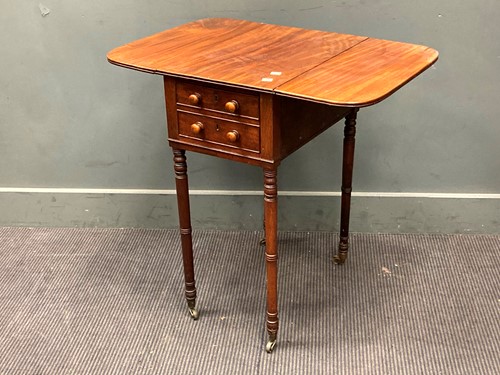 Lot 824 - A Regency mahogany work table 73 x 35 x 52cm...