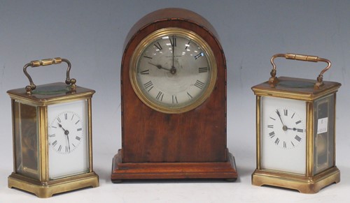 Lot 43 - A gong striking carriage clock, engraved date '...