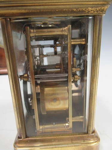Lot 43 - A gong striking carriage clock, engraved date '...