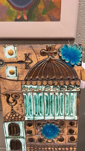 Lot 36 - Jean Powell of Craig Bragdy Design, Denbigh, Wales, a tiled panel