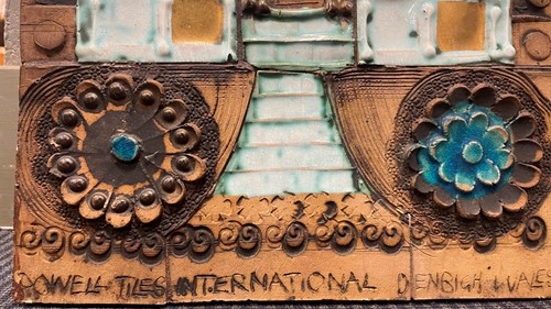 Lot 36 - Jean Powell of Craig Bragdy Design, Denbigh, Wales, a tiled panel