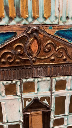 Lot 36 - Jean Powell of Craig Bragdy Design, Denbigh, Wales, a tiled panel