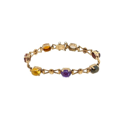 Lot 41 - Cropp and Farr - A multi gemstone bracelet