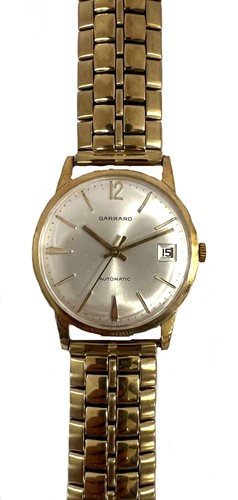 Lot 348 - Unsigned, retailed by Garrard & Co. - A 9ct gold wristwatch