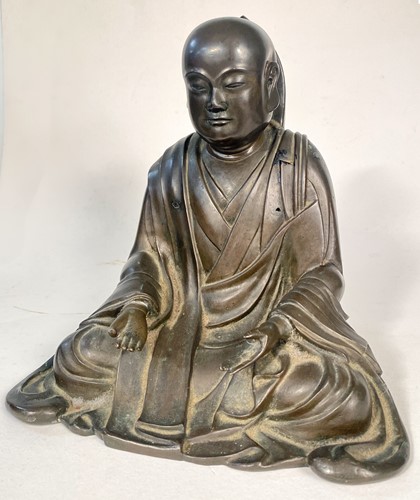 Lot 20 - A Japanese bronze figure of Amitabha, 19th/early 20th century