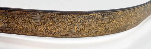 Lot 628 - A North Indian gold damascened steel bow, late 19th/early 20th century