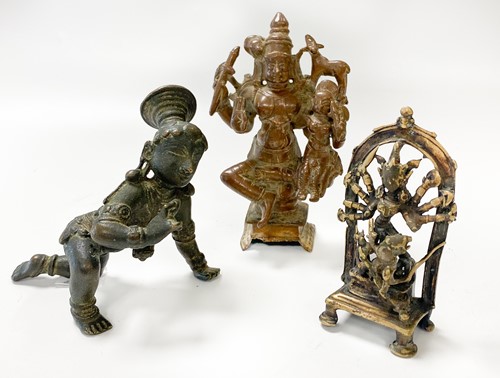 Lot 115 - A group of four Indian Hindu bronzes, 19th/20th century