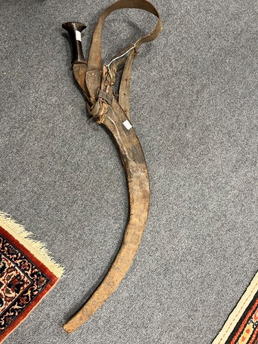 Lot 811 - An Ethiopian Gurade sword with rhino horn handle, 19th century