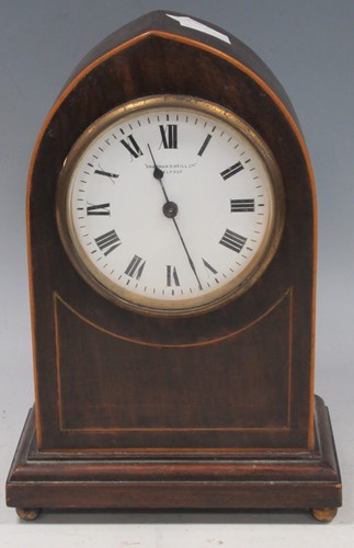 Lot 53 - An Irish (Belfast) retailed arch top mantel...