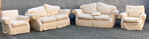 Lot 467 - A modern lounge suite comprising of a pair of...