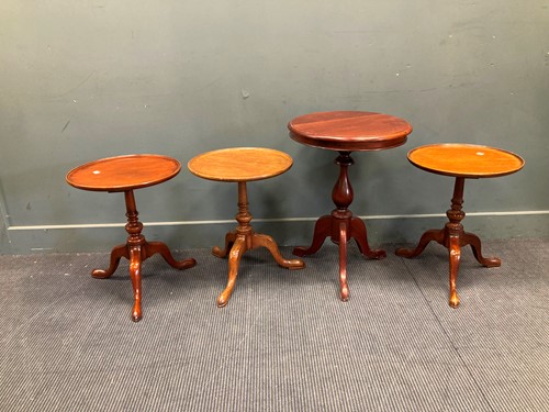 Lot 399 - A Reproduction mahogany dish top tripod table...