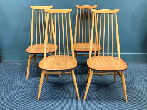 Lot 431 - A set of four Ercol 'Goldsmith' dining chairs (4)