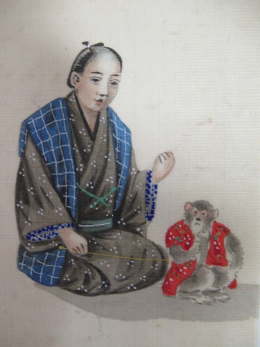 Lot 600 - 5 small figural watercolours, a watercolour...