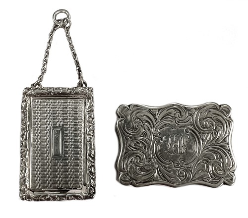 Lot 411 - Two 19th century silver vinaigrettes