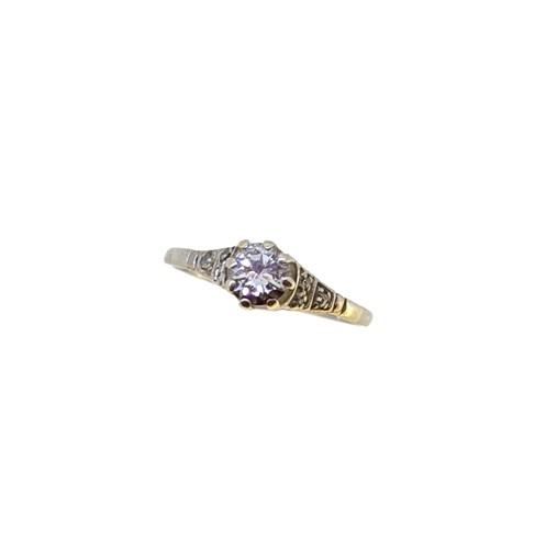 Lot 81 - A mid 20th century single stone diamond ring