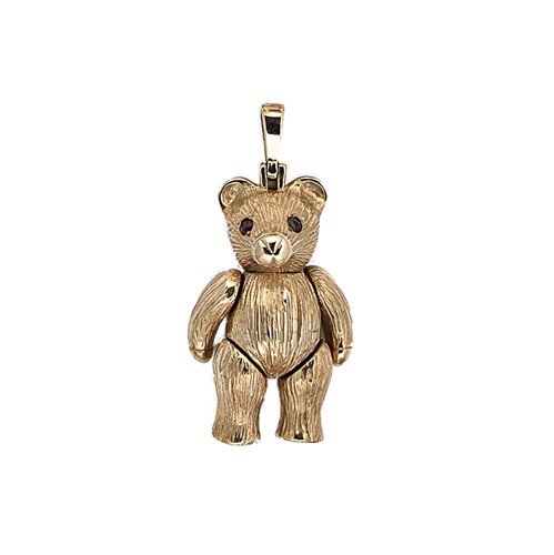 Lot 150 - A 9ct gold teddy bear pendant